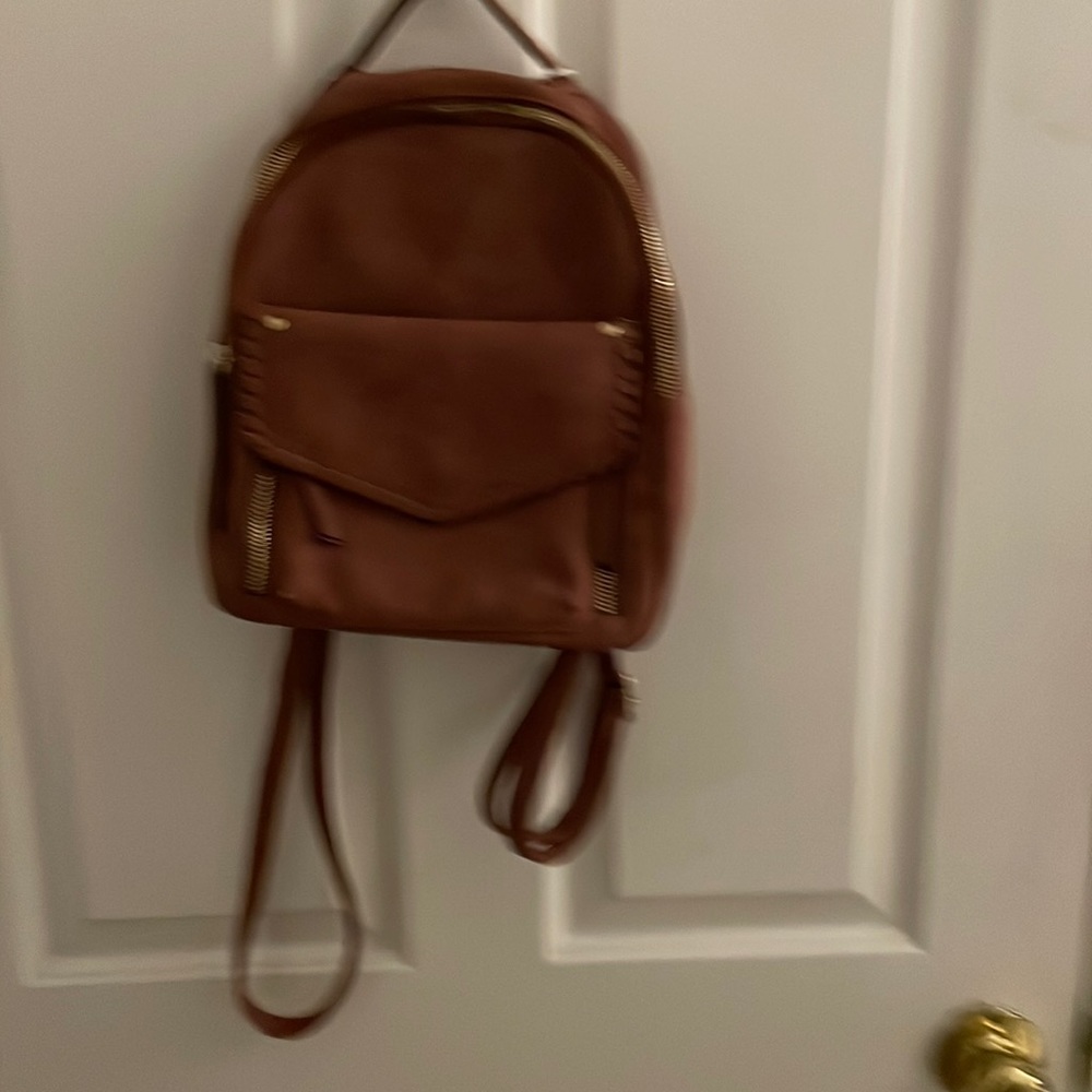 Smaller backpack purse, suede blush color- brand new never used